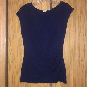 New York & Co Sleeveless Navy Top